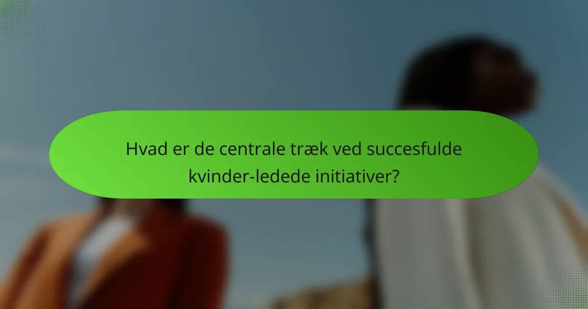 Hvad er de centrale træk ved succesfulde kvinder-ledede initiativer?